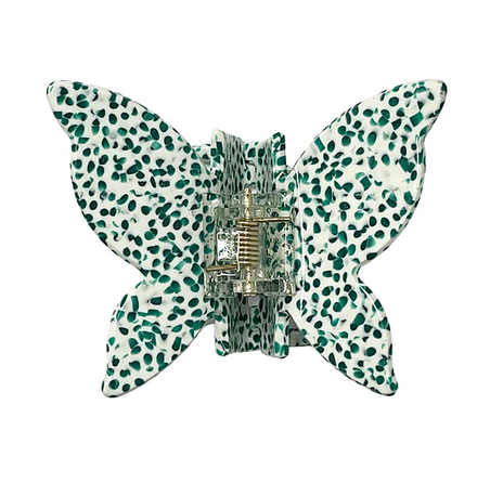 Hiusklipsi Stella Butterfly Dots Green